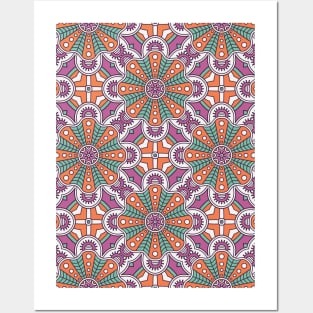 Ornamental floral mandala pattern #5 Posters and Art